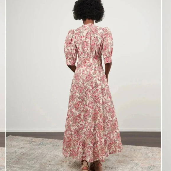 momoni louisiana dress - beige/rosa/verde 5047 - Picture 3 of 16